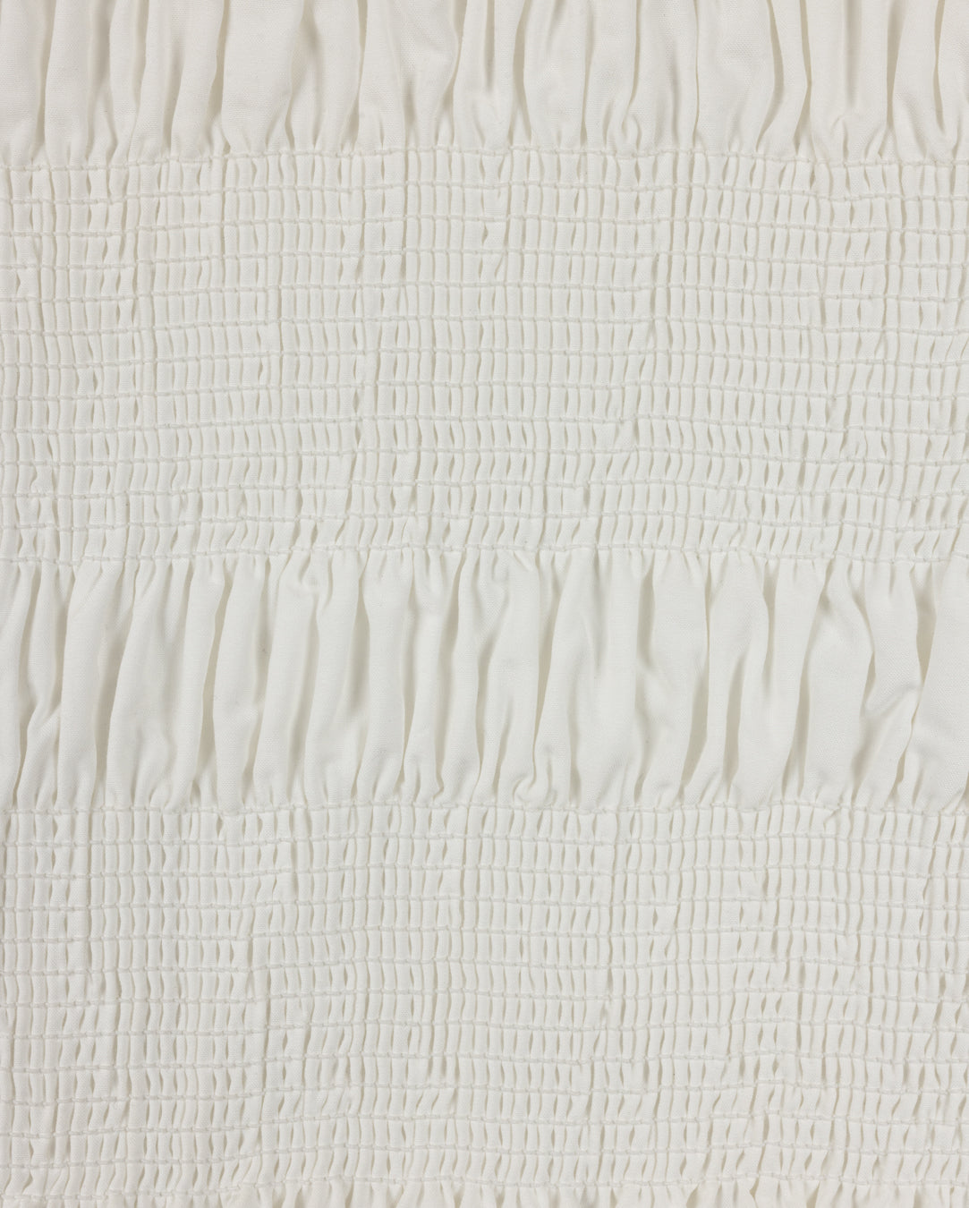 TUSTELLO WHITE SMOCKED PEPLUM BLOUSE