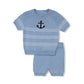 HARPER JAMES BLUE STRIPED ANCHOR KNIT SET