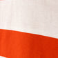 CABANA ORANGE WIDE STRIPE TRIM T-SHIRT