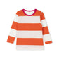 CABANA ORANGE WIDE STRIPE TRIM T-SHIRT