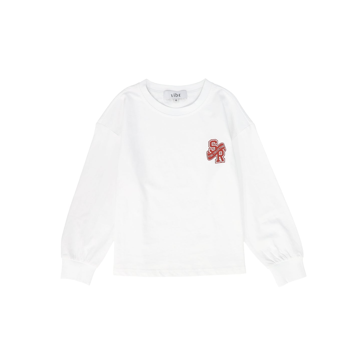 VIBE WHITE BOXY CREW NECK T-SHIRT