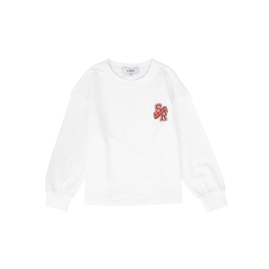 VIBE WHITE BOXY CREW NECK T-SHIRT