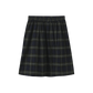 CREATIVE GENIUS PLAID POCKET BUTTON SKIRT
