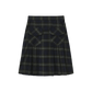 CREATIVE GENIUS PLAID POCKET BUTTON SKIRT