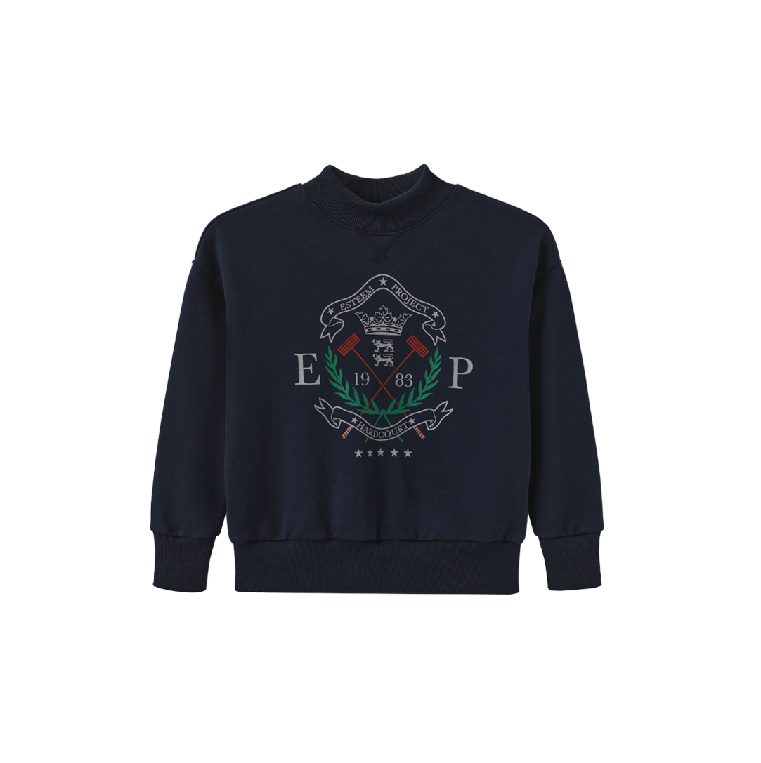 PHIL AND PHOEBE NAVY LOGO SWEATSHIRT