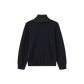 CREATIVE GENIUS NAVY CONTRAST NECK BEAR PATCH TURTLENECK