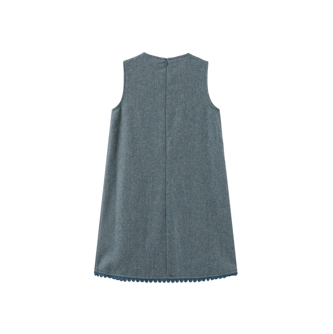 VALEN VEE BLUE SCALLOP TRIM JUMPER