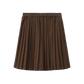 FRENCH HERITAGE BROWN PLEATED SKIRT
