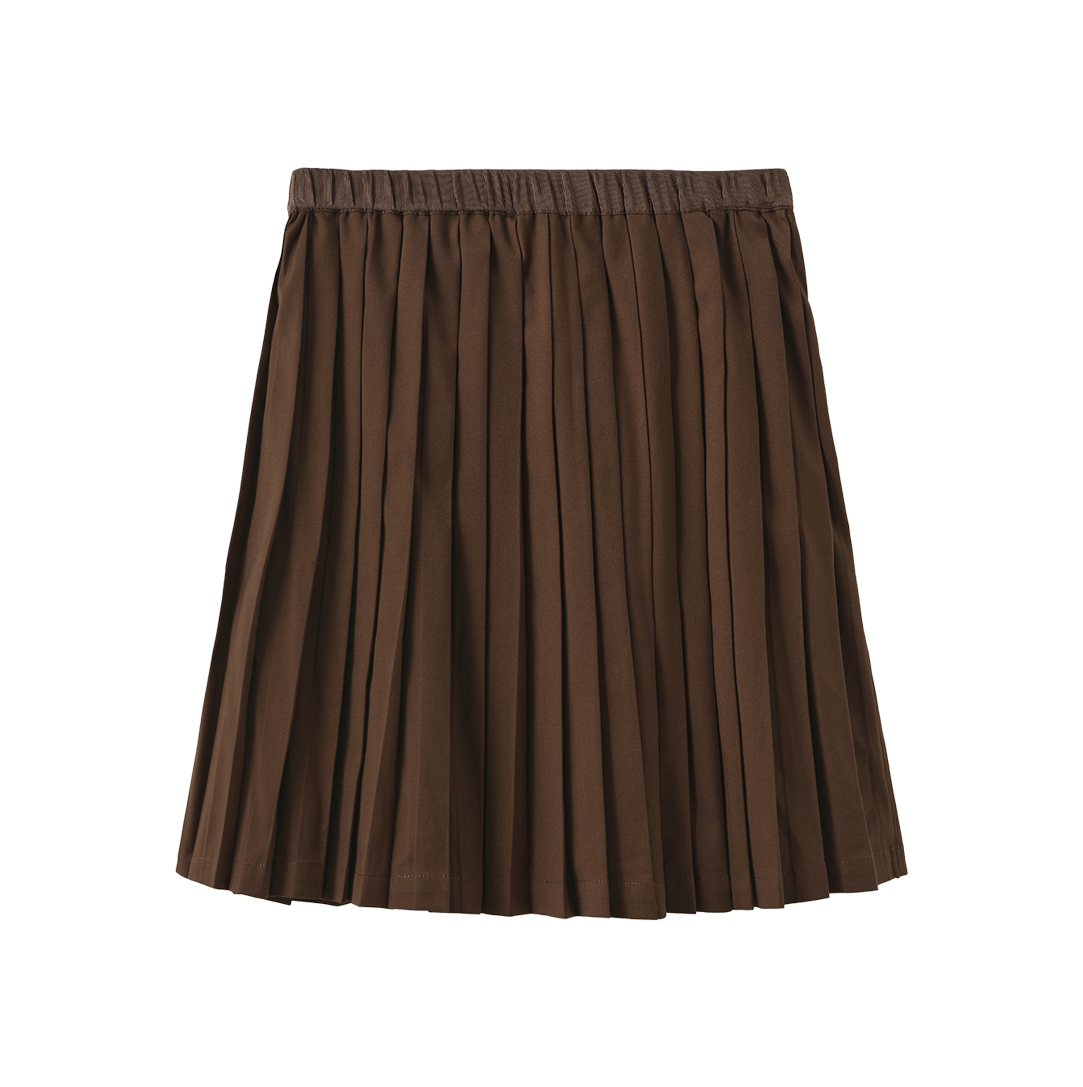 FRENCH HERITAGE BROWN PLEATED SKIRT
