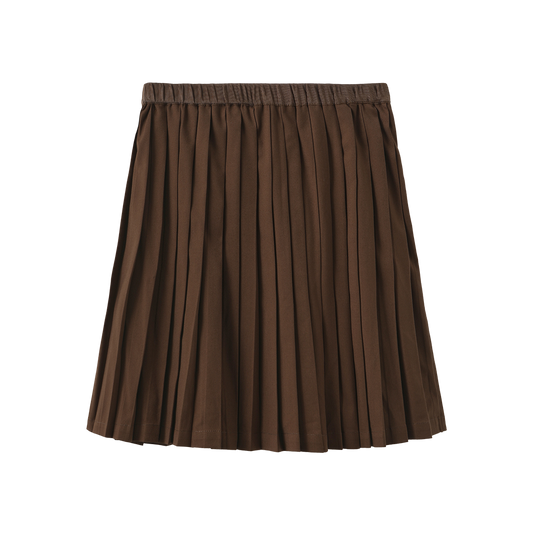 FRENCH HERITAGE BROWN PLEATED SKIRT
