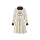 CREATIVE GENIUS CREAM TURTLENECK DRESS