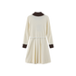 CREATIVE GENIUS CREAM TURTLENECK DRESS
