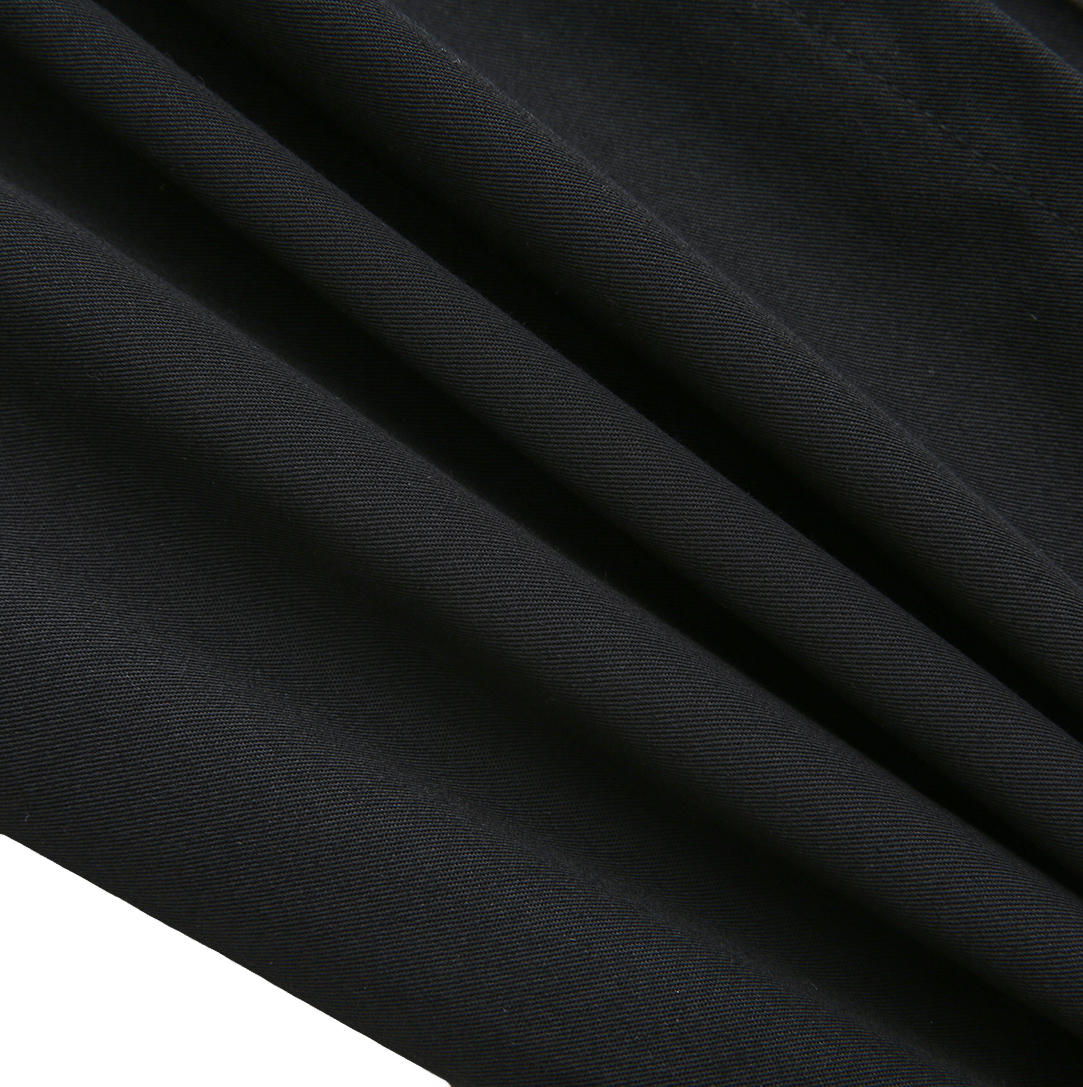 VIBE BLACK SIDE PLEATED MIDI SKIRT