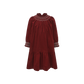 ONE CHILD BURGUNDY SMOCKED DRESS