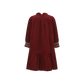 ONE CHILD BURGUNDY SMOCKED DRESS