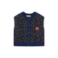 PHIL AND PHOEBE BLUE LEOPARD KNIT VEST