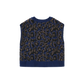 PHIL AND PHOEBE BLUE LEOPARD KNIT VEST