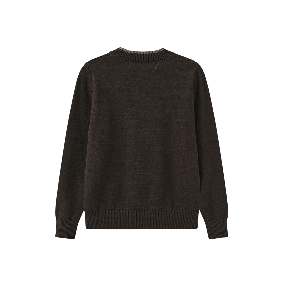 HARPER JAMES BROWN HORSE PATCH KNIT SWEATER