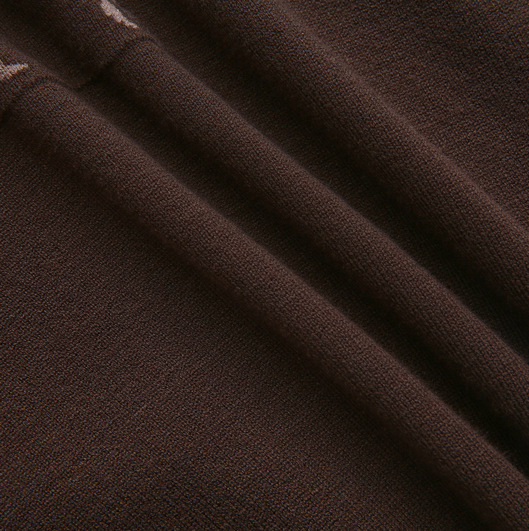 HARPER JAMES BROWN HORSE PATCH KNIT SWEATER