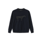HARPER JAMES NAVY HORSE PATCH KNIT SWEATER