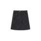 PHIL AND PHOEBE BLUE LEOPARD DENIM SKIRT
