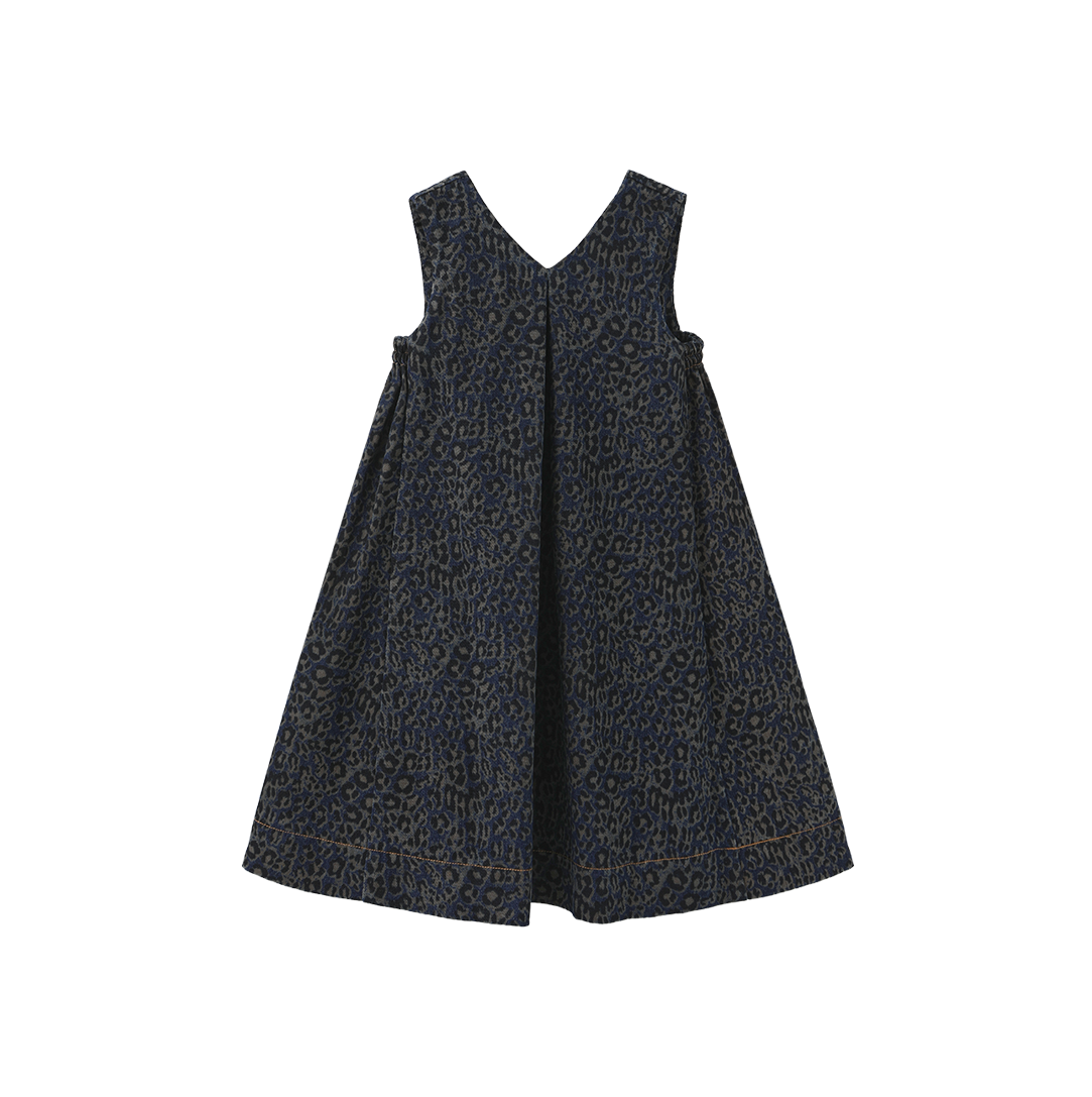PHIL AND PHOEBE BLUE LEOPARD DENIM JUMPER