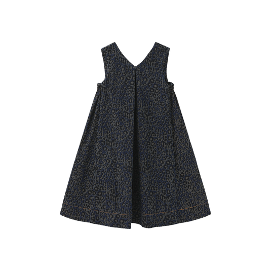 PHIL AND PHOEBE BLUE LEOPARD DENIM JUMPER