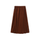 VALEN VEE BROWN CORDUROY SINGLE POCKET MIDI SKIRT