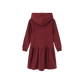 PHIL AND PHOEBE BURGUNDY SWEATSHIRT HOODED DRESS