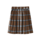 ONE CHILD CAMEL PLAID SKIRT