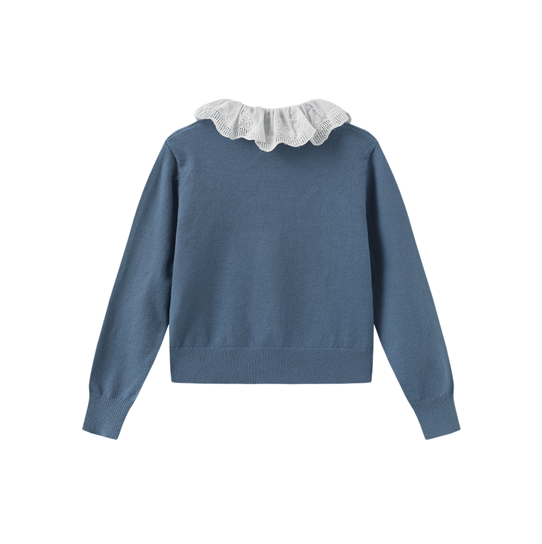 ONE CHILD BLUE KNIT CARDIGAN