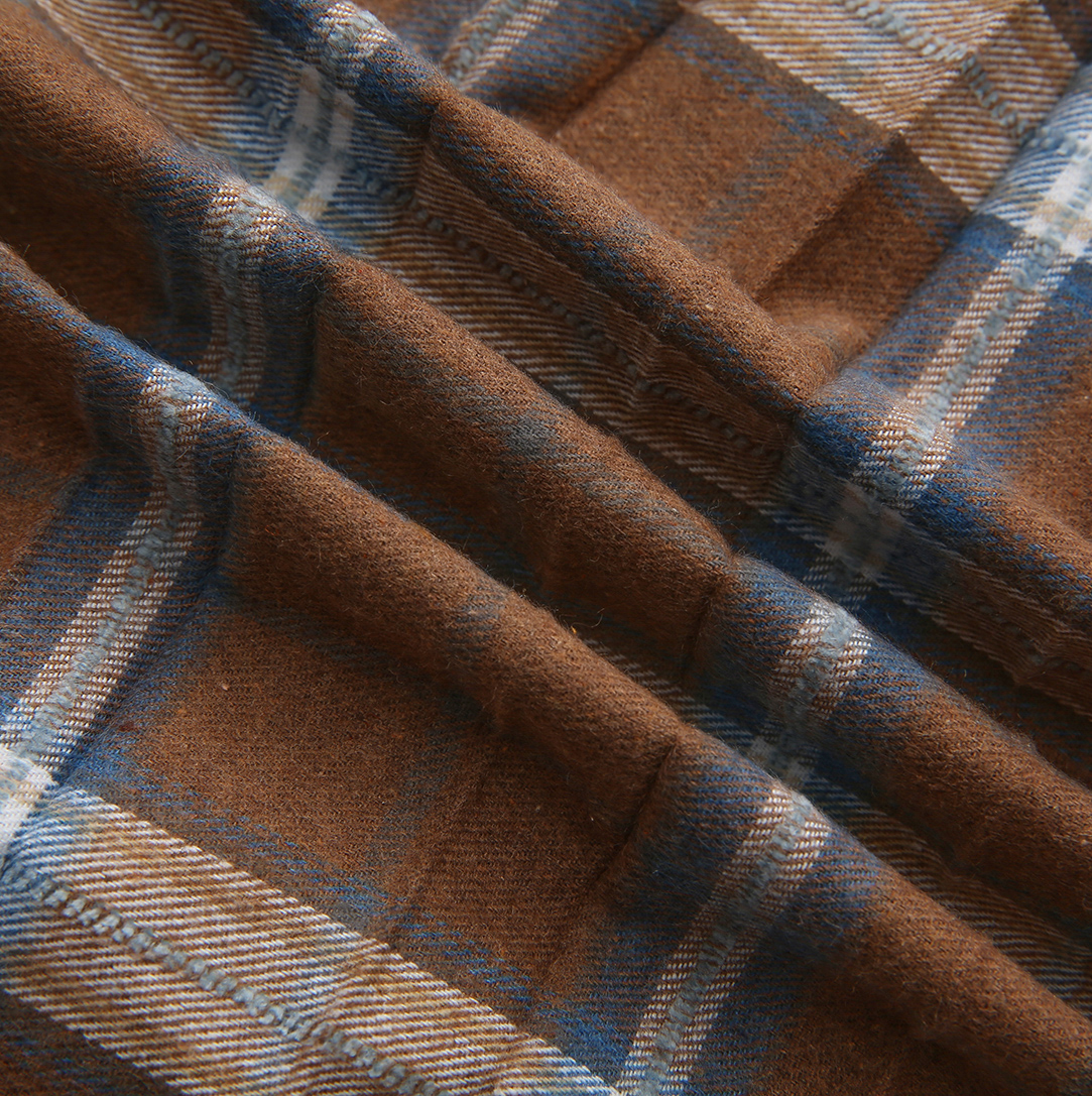 ONE CHILD CAMEL PLAID DRESS