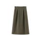 MALLORY AND MERLOT GREEN WOOL MIDI SKIRT