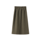 MALLORY AND MERLOT GREEN WOOL MIDI SKIRT