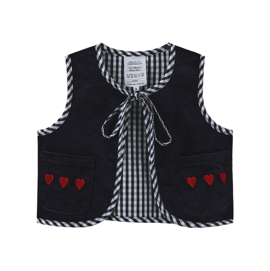 CREATIVE GENIUS NAVY CORDUROY VEST