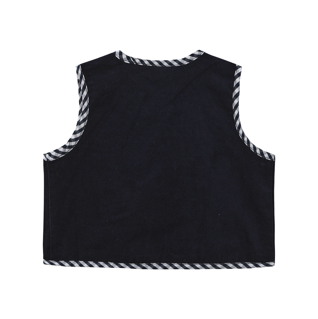CREATIVE GENIUS NAVY CORDUROY VEST