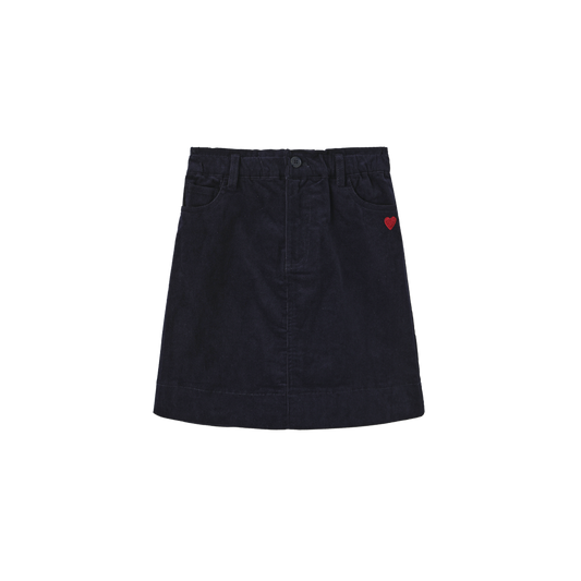 CREATIVE GENIUS NAVY CORDUROY SKIRT