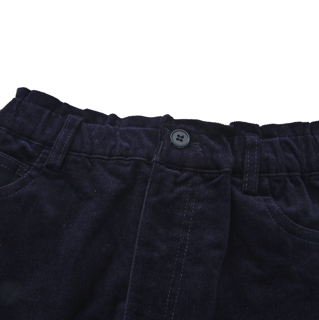 CREATIVE GENIUS NAVY CORDUROY SKIRT