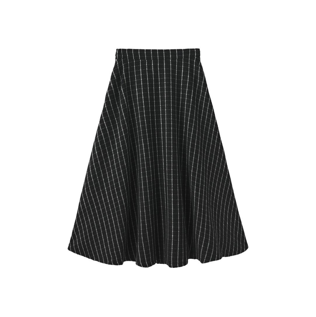 TUSTELLO BLACK/WHITE WOOL SKIRT