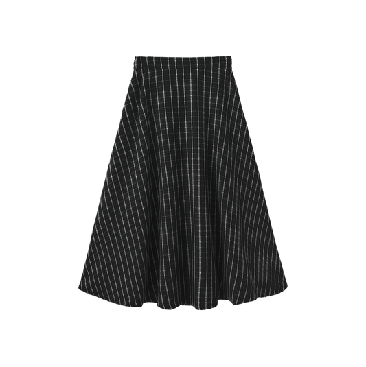 TUSTELLO BLACK/WHITE WOOL SKIRT