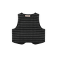 TUSTELLO BLACK/WHITE WOOL VEST