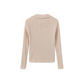 MALLORY AND MERLOT PEACH RIB KNIT COLLAR SWEATER
