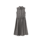 MINIMAL GREY HOUNDSTOOTH PLAID MIDI COLLAR JUMPER
