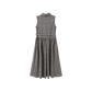 MINIMAL GREY HOUNDSTOOTH PLAID MIDI COLLAR JUMPER