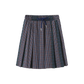 HELLO YELLOW NAVY/BURGUNDY PLAID PLEAT SKIRT