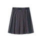 HELLO YELLOW NAVY/BURGUNDY PLAID PLEAT SKIRT