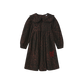 CREATIVE GENIUS BROWN DENIM LEOPARD PRINT DRESS