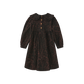 CREATIVE GENIUS BROWN DENIM LEOPARD PRINT DRESS