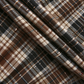 TUSTELLO BROWN/BEIGE PLAID PLEAT SKIRT