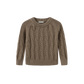 FRENCH HERITAGE BEIGE CABLE KNIT SWEATER